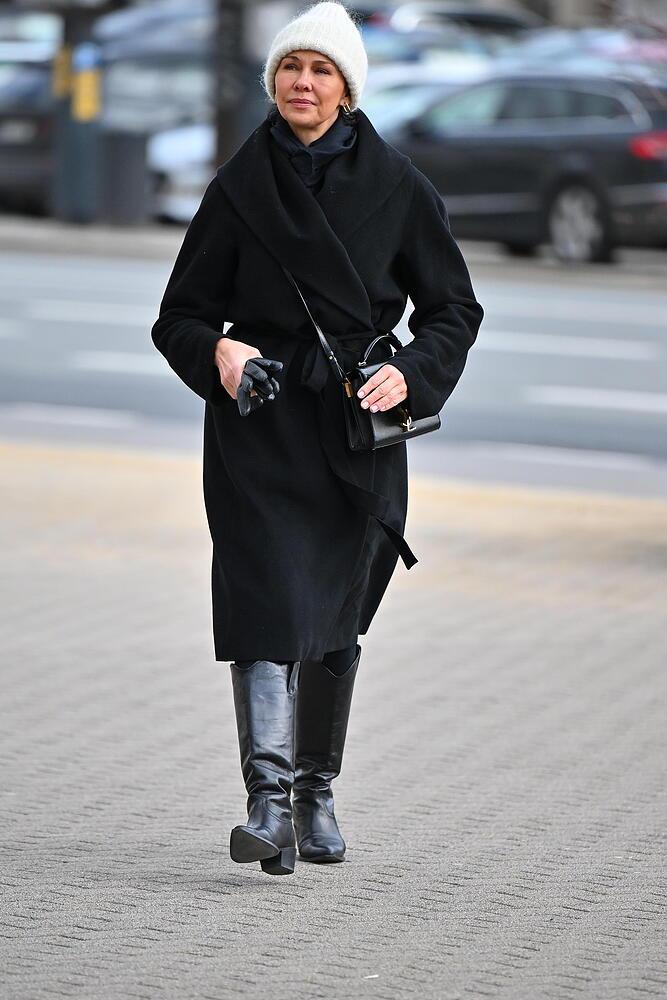 Anna Popek - pogrzeb Bożeny Dykiel, fot.: AKPA