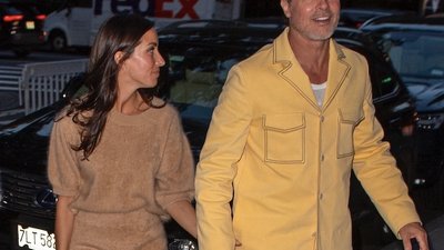 Brad Pitt cały na żółto na randce z Ines de Ramon. Aktor przywraca styl lat 70.