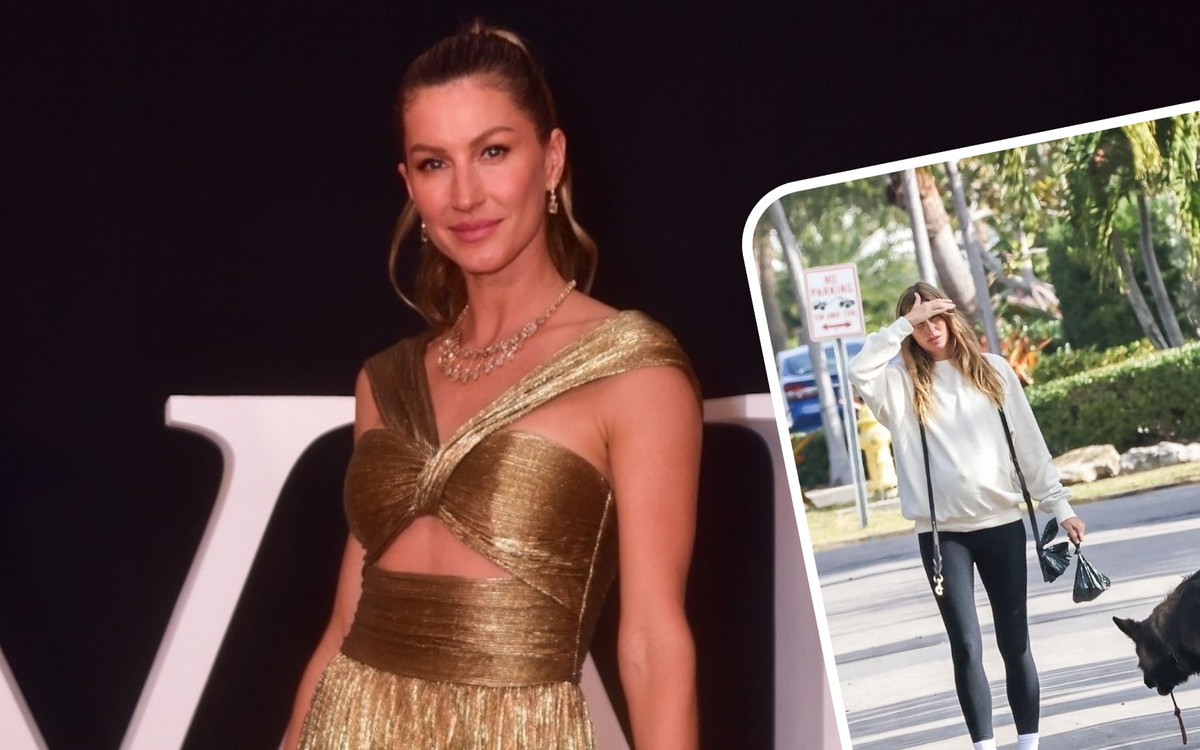 Ciężarna Gisele Bündchen na spacerze z psem. Brzuszek coraz większy!