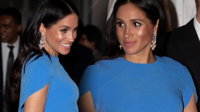 Ta kreacja Meghan Markle podkreśliła jej DUŻY, ciążowy brzuszek (ZDJĘCIA)