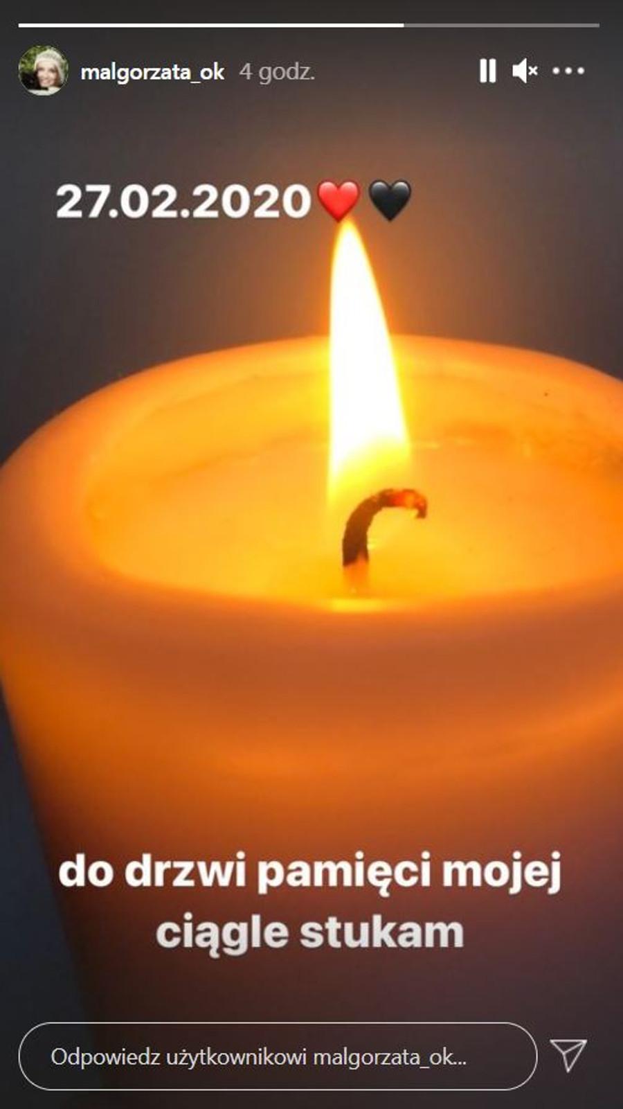 Małgorzata Ostrowska-Królikowska wspomina męża w pierwszą rocznicę śmierci. 