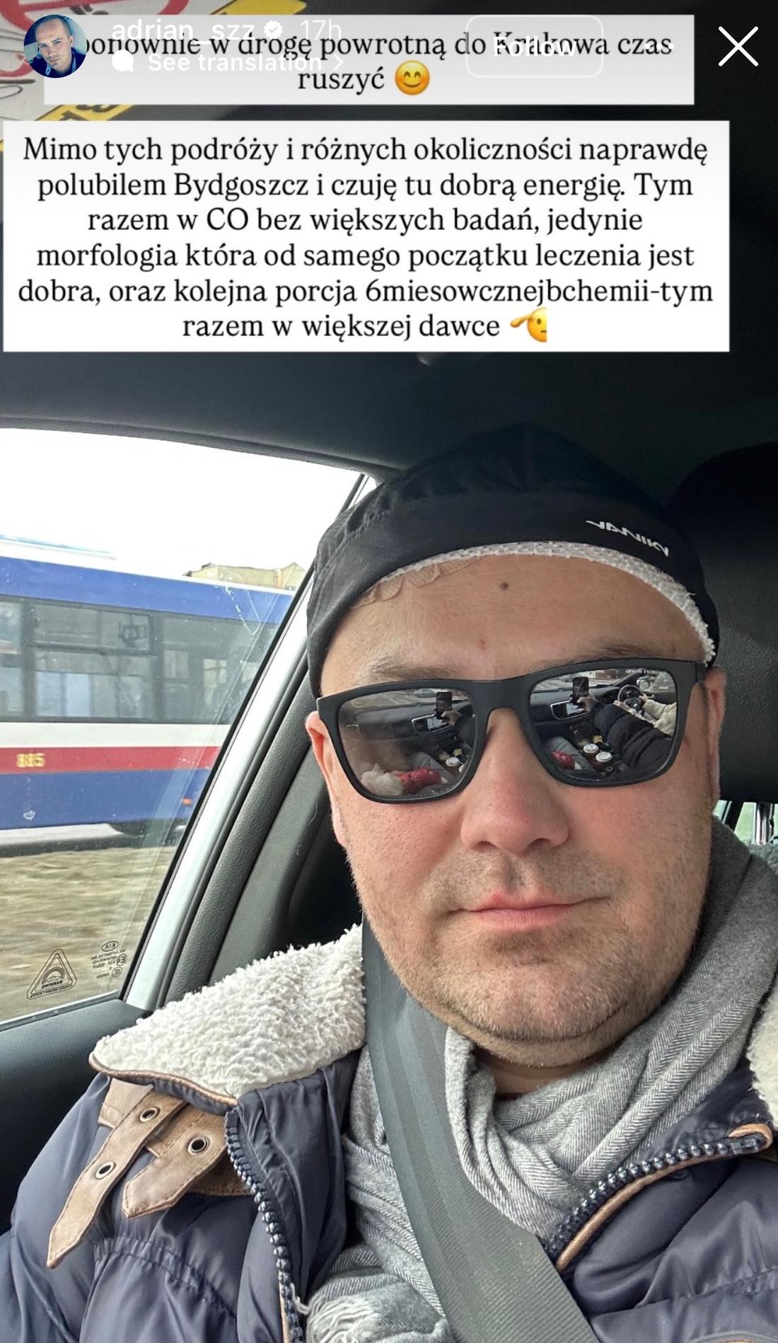 Adrian Szymaniak, fot. Instagram