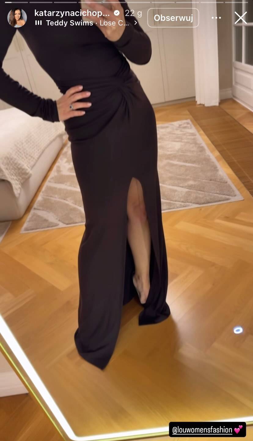 Katarzyna Cichopek na świątecznej kolacji Polsatu fot. Instagram/katarzynacichopek