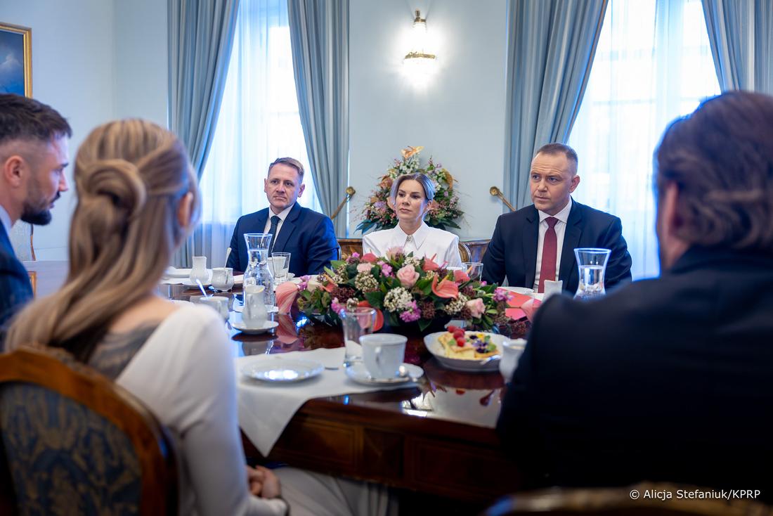 Doda na spotkaniu z Martą i Karolem Nawrockimi, fot. Prezydent.pl