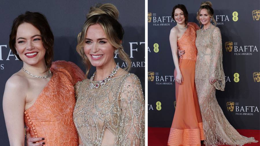 Czerwony dywan BAFTA. Emily Blunt, Emma Stone, Margot Robbie, Bradley Cooper, David Beckham…