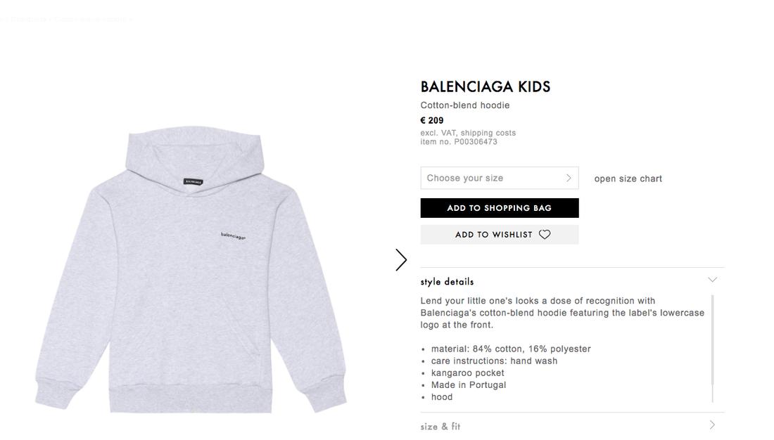 Balenciaga. Screen: www.mytheresa.com