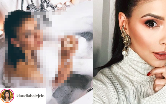 Halejcio pije szampana w wannie. Fani: nie wolno po alkoholu!