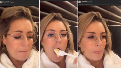 Małgorzata Rozenek-Majdan folguje ciążowym zachciankom oglądając galę Oscarów