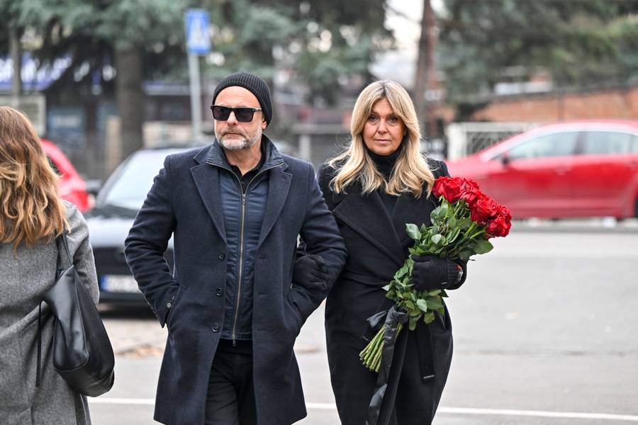 Ewa Wachowicz z mężem, fot. AKPA.