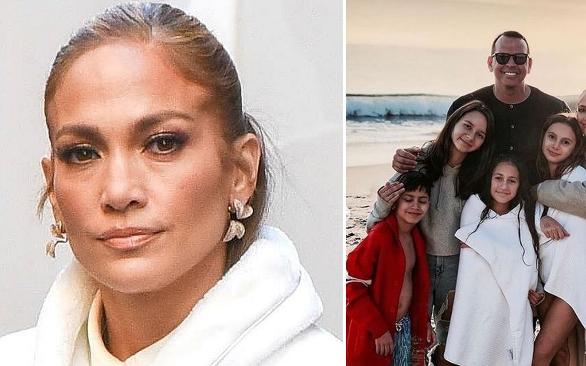 Jennifer Lopez nagrała TikToka z narzeczonym i dziećmi. Nie ma na sobie żadnego makijażu