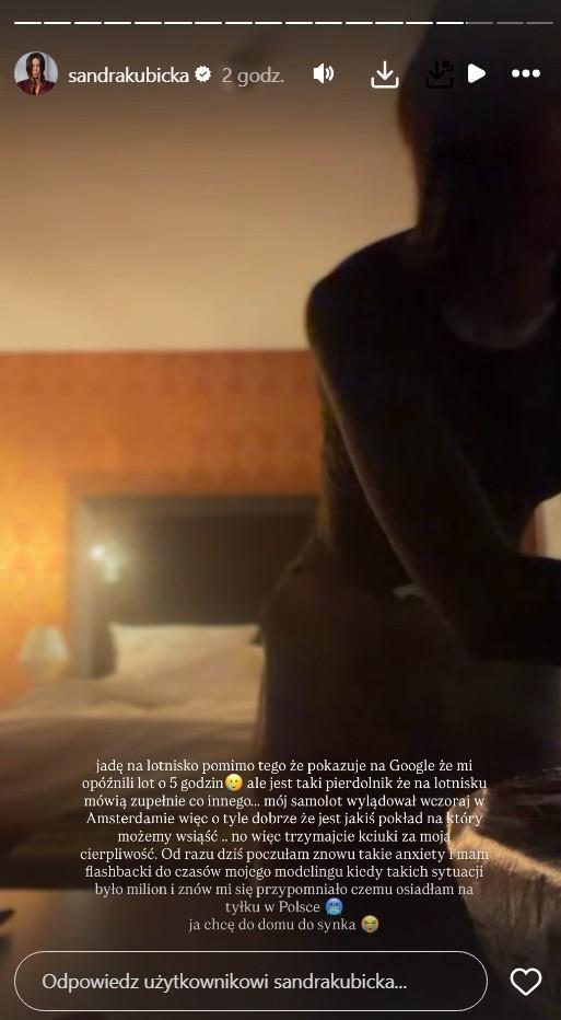 Sandra Kubicka przeżyła koszmar na lotnisku w Amsterdamie, fot. Instagram