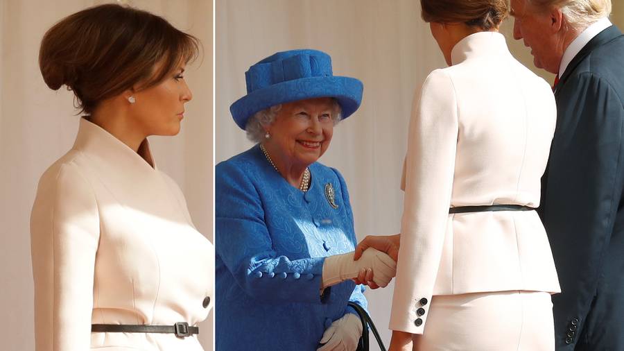 Donald Trump z żoną z wizytą u królowej Elżbiety