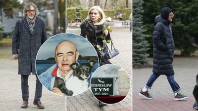 Gwiazdy żegnają Stanisława Tyma: Szymon Majewski, Cezary Żak, Wiktor Zborowski, Janusz Gajos z żoną (ZDJĘCIA)