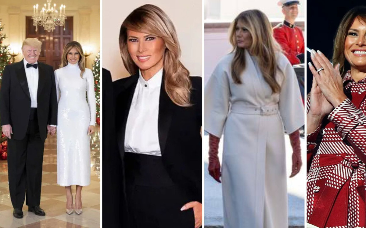 Wszystkie świąteczne stylizacje Melanii Trump. Co roku bardziej zachwyca!