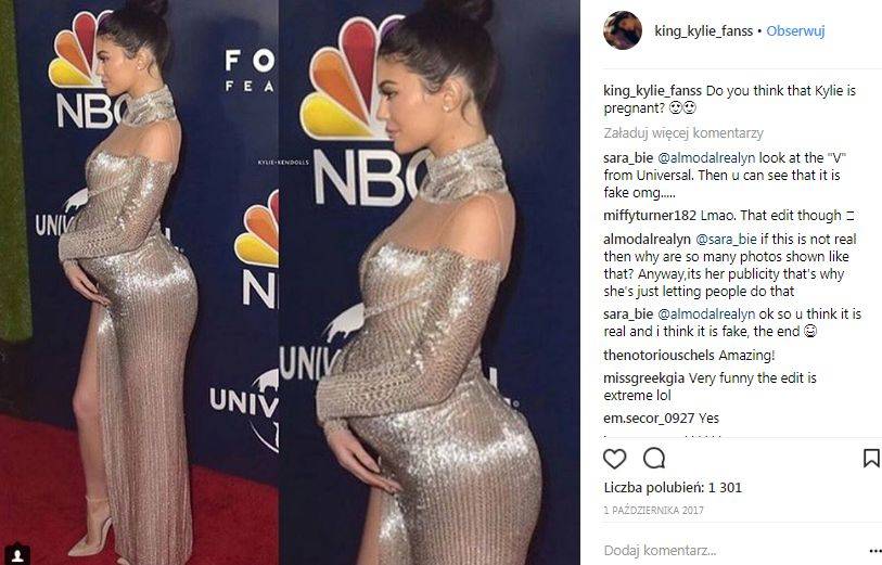 Kylie nie chce pokazać brzucha, więc fani zrobili go SAMI