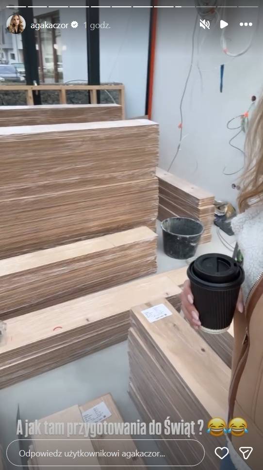 Agnieszka Kaczorowska i Marcin Rogacewicz remontują dom, fot. Instagram