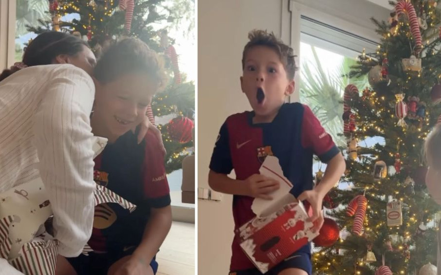 “Nie promuję badziewia”. To synek Mariny i Szczęsnego znalazł pod choinką (WIDEO)