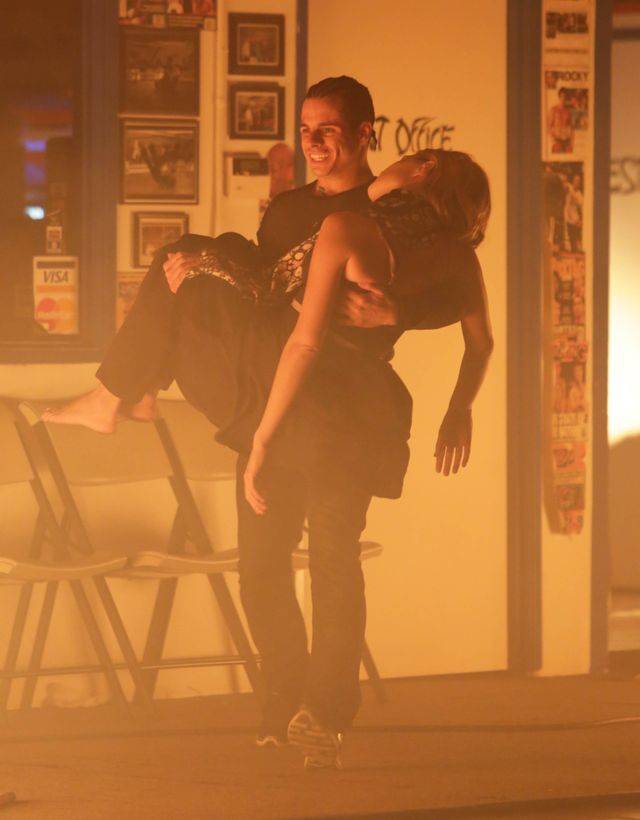 Casper Smart na planie filmu Street