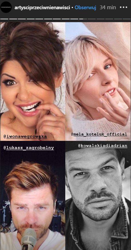 Wszyscy artyści, którzy popierają inicjatywę Dody