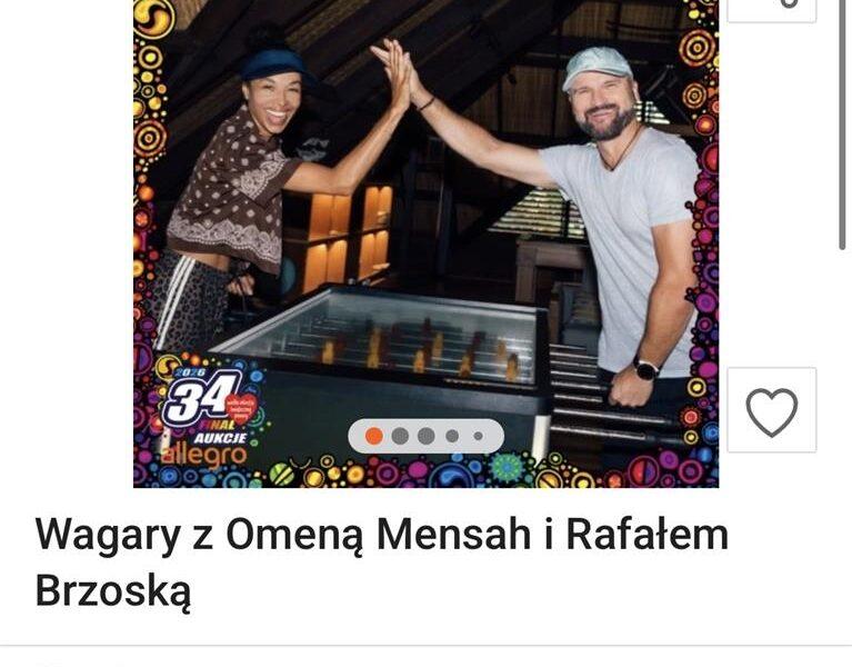 Rafał Brzoska, WOŚP 2026, fot. screen Allegro