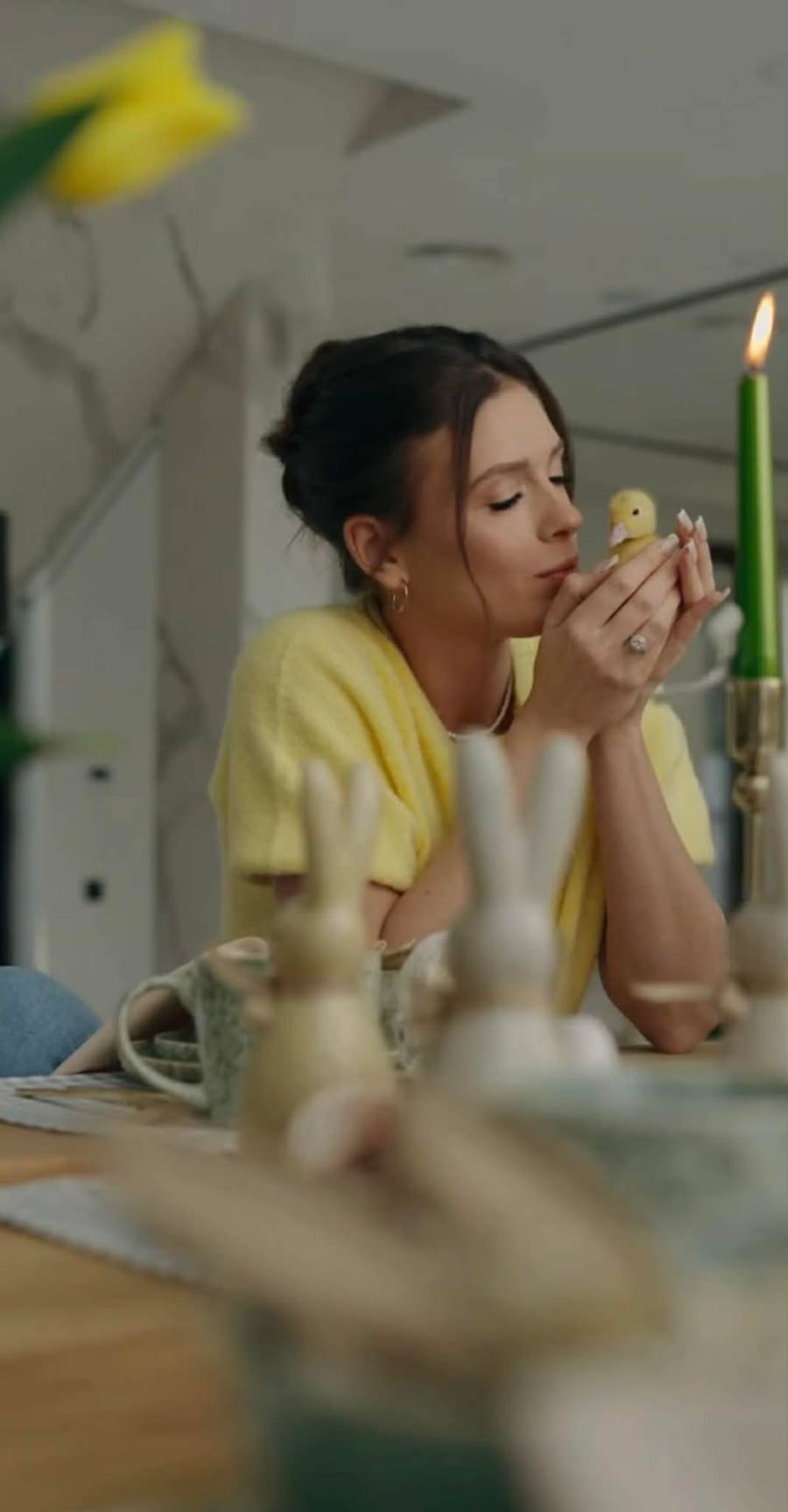 Klaudia Halejcio ozdobiła willę na Wielkanoc