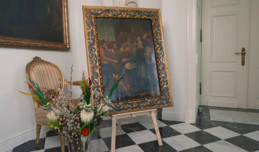 Książę Lubomirski wystroił pałac na Wielkanoc, fot. TVN