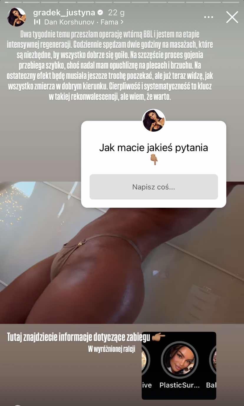 Justyna Gradek, fot. Instagram.