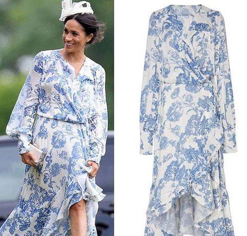 OBŁĘDNA kreacja Meghan Markle na ślubie siostrzenicy księżnej Diany