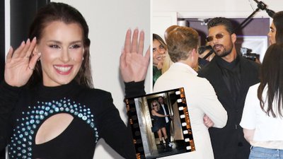 Zdjęcia paparazzi z premiery filmu “365 Dni. Ten dzień”. Blanka Lipińska wychodzi z chłopakiem, Simone Susinna z papierosem
