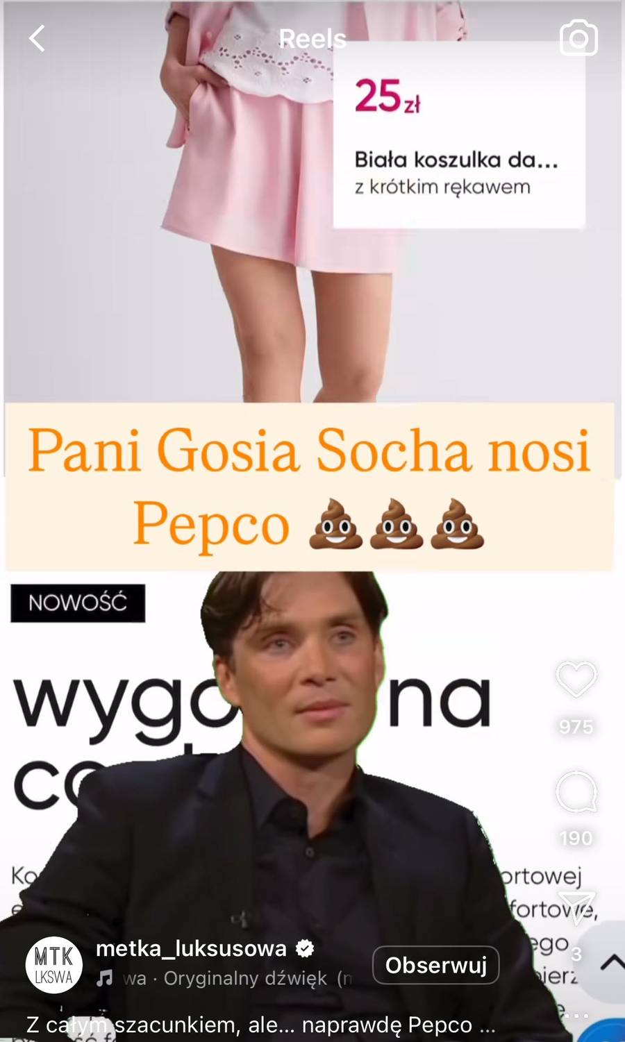 Metka luksusowa, Małgorzata Socha, fot. Instagram.