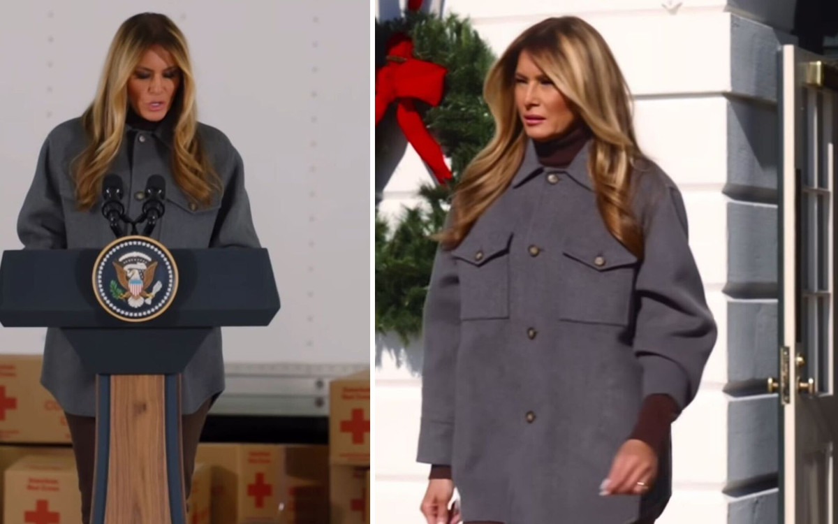 Melania Trump wręczała paczki żołnierzom w stylizacji wartej 20 tys. Kosztowne buty to top!