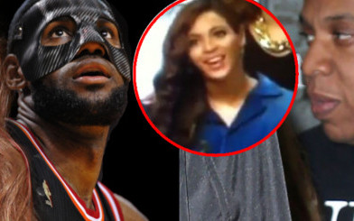 Ale afera! Beyonce pożera wzrokiem LeBrona Jamesa [VIDEO]