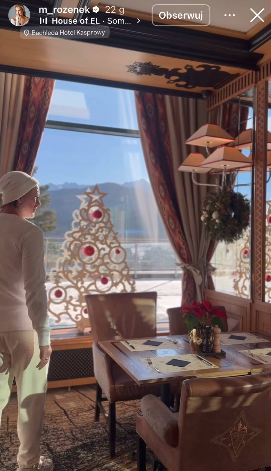 Rozenek relacjonuje górski wypad, fot. Instagram