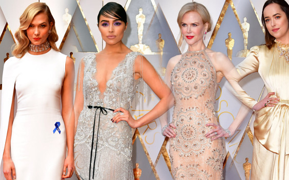 Oscary 2017 – NAJPIĘKNIEJSZE suknie w kolorze szampana, złota i kremu (ZDJĘCIA)
