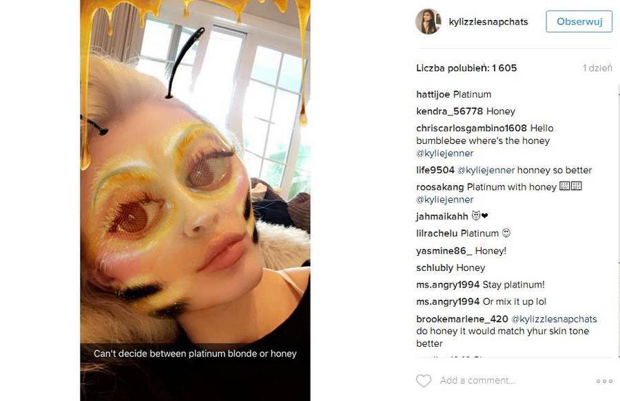 Jak Kylie Jenner rozjaśniała włosy