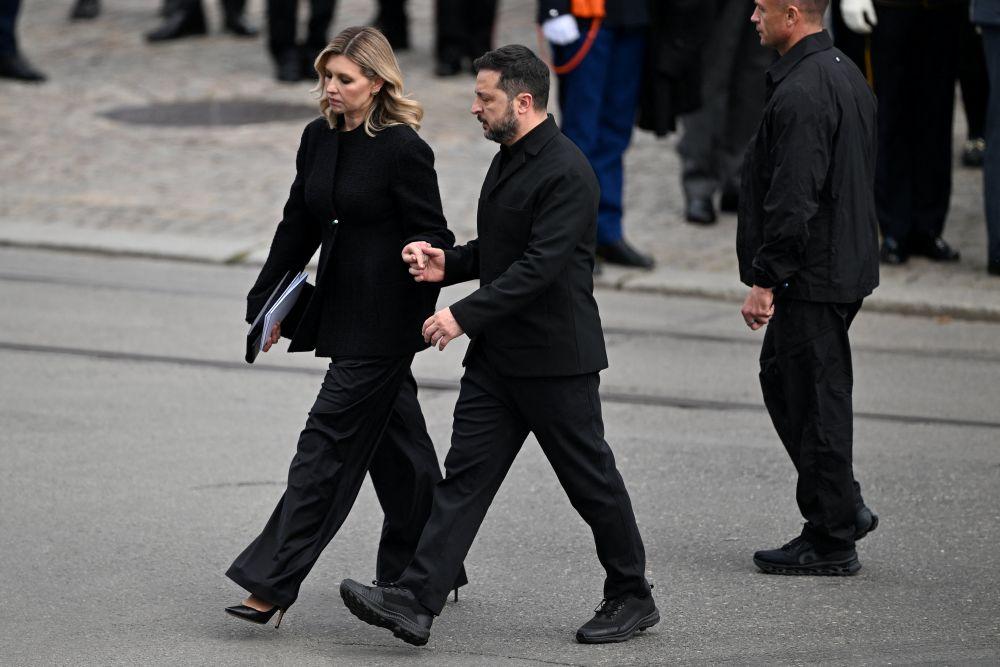 Wołodymyr Zełenski na pogrzebie króla Haralda V fot. Dylan Martinez / Reuters / Forum