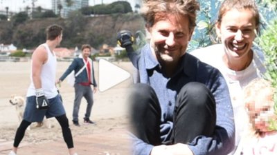 Bradley Cooper i Irina Shayk z córeczką PRZYPADKOWO weszli w kadr nagrania. Wyglądali tak normalnie, że nikt ich nie poznał (VIDEO)