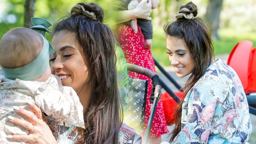 Maja Hyży na spacerze z córką. Piękny wózek i stylizacja (ZDJĘCIA)