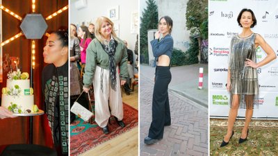 Pokaz z okazji Światowego Dnia Recyklingu. Patricia Kazadi pojawiła się z babcią, niezwykle chuda Ida Nowakowska