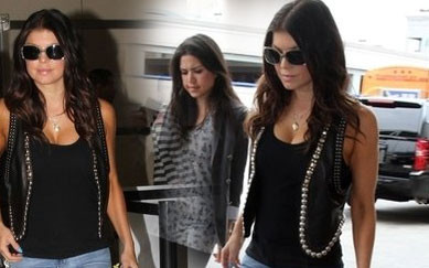 Wylaszczona Fergie na lotnisku (FOTO)