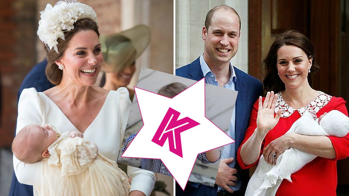 księżna Kate i książę William z Louisem/fot. Forum