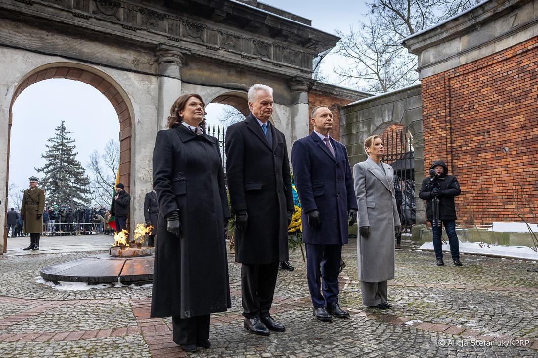 Nawroccy z litewską parą prezydencką, fot. Instagram