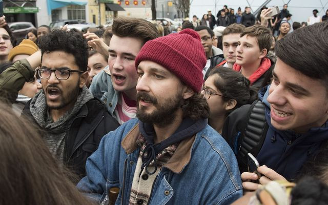 Shia LaBeouf ARESZTOWANY na manifestacji przeciwko Trumpowi! (VIDEO)