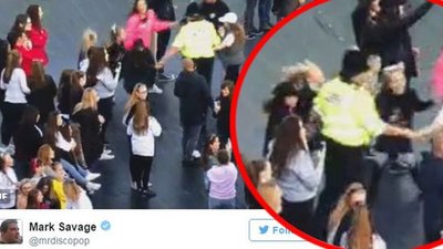 Film viralowo obiegł internet – co robi policjant przed koncertem Ariany Grande