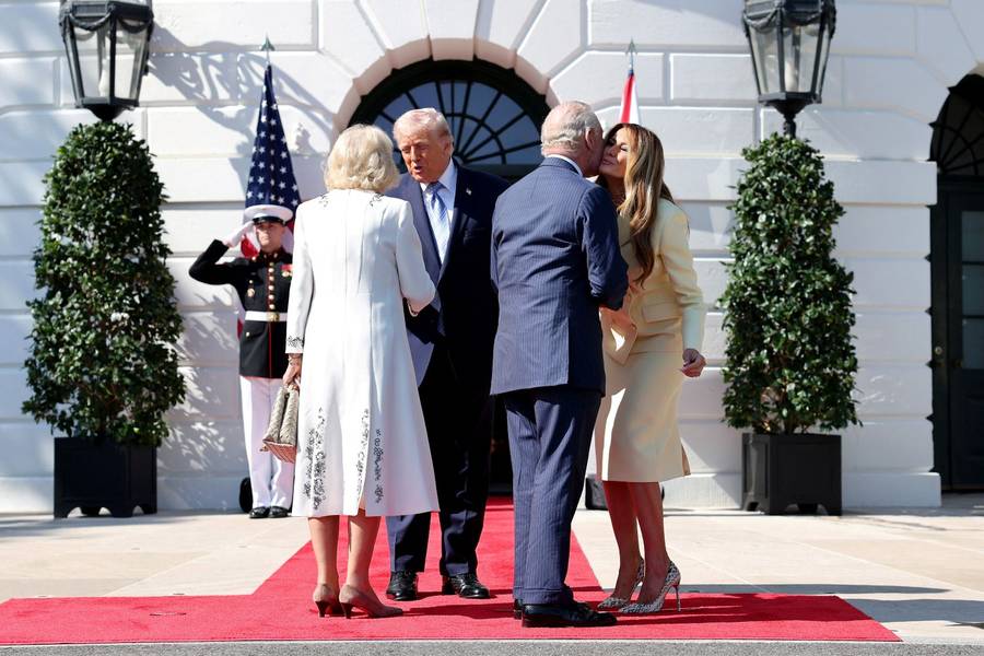 Król Wielkiej Brytanii Karol i królowa Kamila U Trumpa/fot. Forum