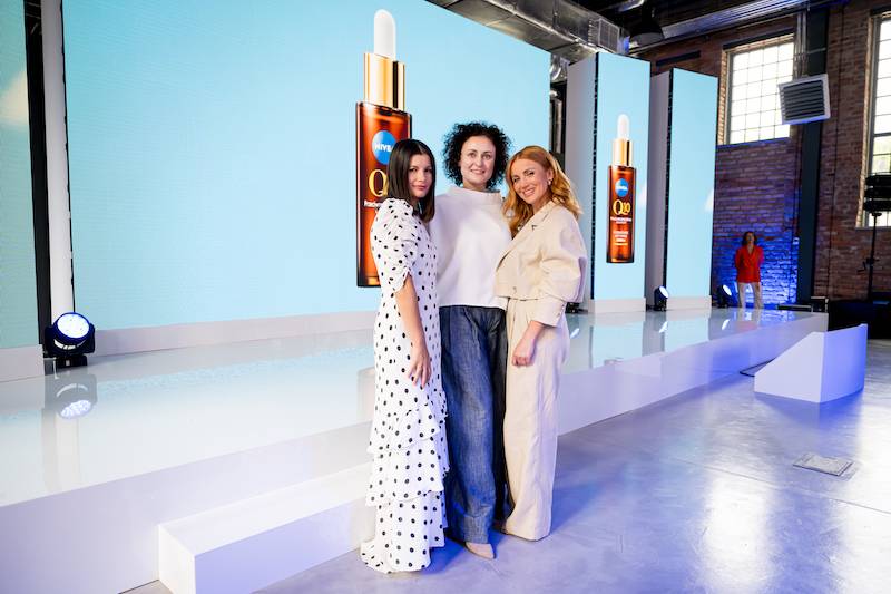 Gwiazdy na evencie NIVEA. Agnieszka Sienkiewicz w groszkach, Hubert Gromadzki z Top Model