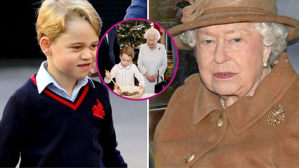 Książę George, królowa Elżbieta/fot. Forum