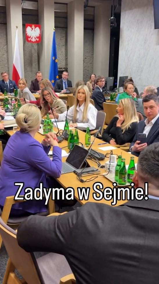 Doda, Małgorzata Rozenek i Joanna Krupa razem w Sejmie, fot. Instagram