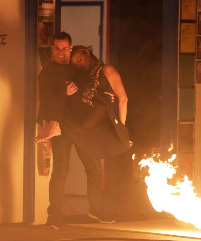 Casper Smart na planie filmu Street