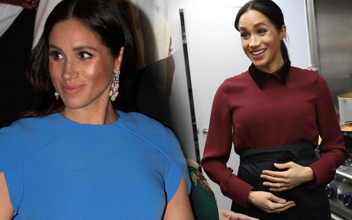 Oto, dlaczego księżna Meghan tak często trzyma się za BRZUCH